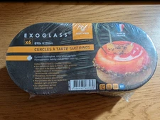 Matfer Bourgeat 346707 Exoglass 3 1/2" x 3/4" Tartlet Ring - 6/Pack