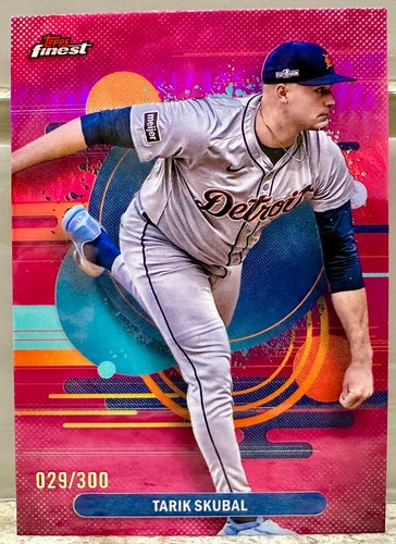 JERSEY # MATCH! 2025 Topps Finest Tarik Skubal #164 Magenta 29/300! TIGERS!