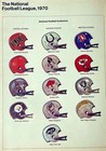 NFL Team Helmets Poster Art Print Metal Sign 12x8in Vintage Old f