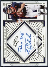 2025 National Treasures Tim Tebow Personalized Treasures Auto /25 John 3:16
