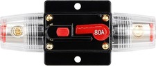 80 Amp 12V-24V DC Fuse Holder,Audio Circuit Breaker,Auto Car Stereo Inline Fuse