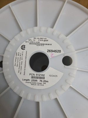 Chromalox Heating Cable 6L2507-03 MPN 6L2507-03 250ft 76.20m Industrial Spool