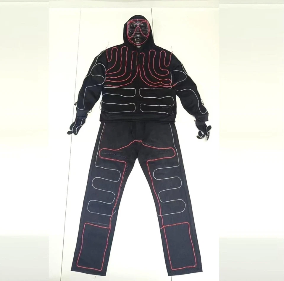 Led light up suit Dance Costume Robot Suit, Halloween Glow Sticks Costume 3XL - Image 2 of 3