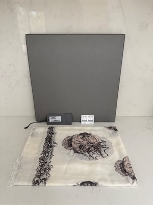 New Alexander McQueen Bird Skull Modal-Silk Scarf Shawl 140*140