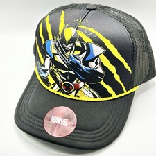 Wolverine Marvel X-Men Foam Rope Trucker Hat Cap Snapback Adjustable Black Comic