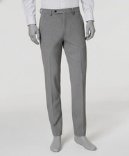 Calvin Klein Men's Gray Skinny-Fit Stretch Trousers Dress Pants Size 32W 32L.