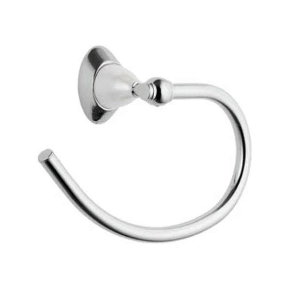 Handtuchring Handtuchhalter offener Ring Handtuchhaken verchromter Messing Glas - Bild 1 von 2