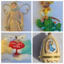 Mr. Christmas Musical Egg Angel Polar Bears Mouse Cactus Mixed Ornaments 