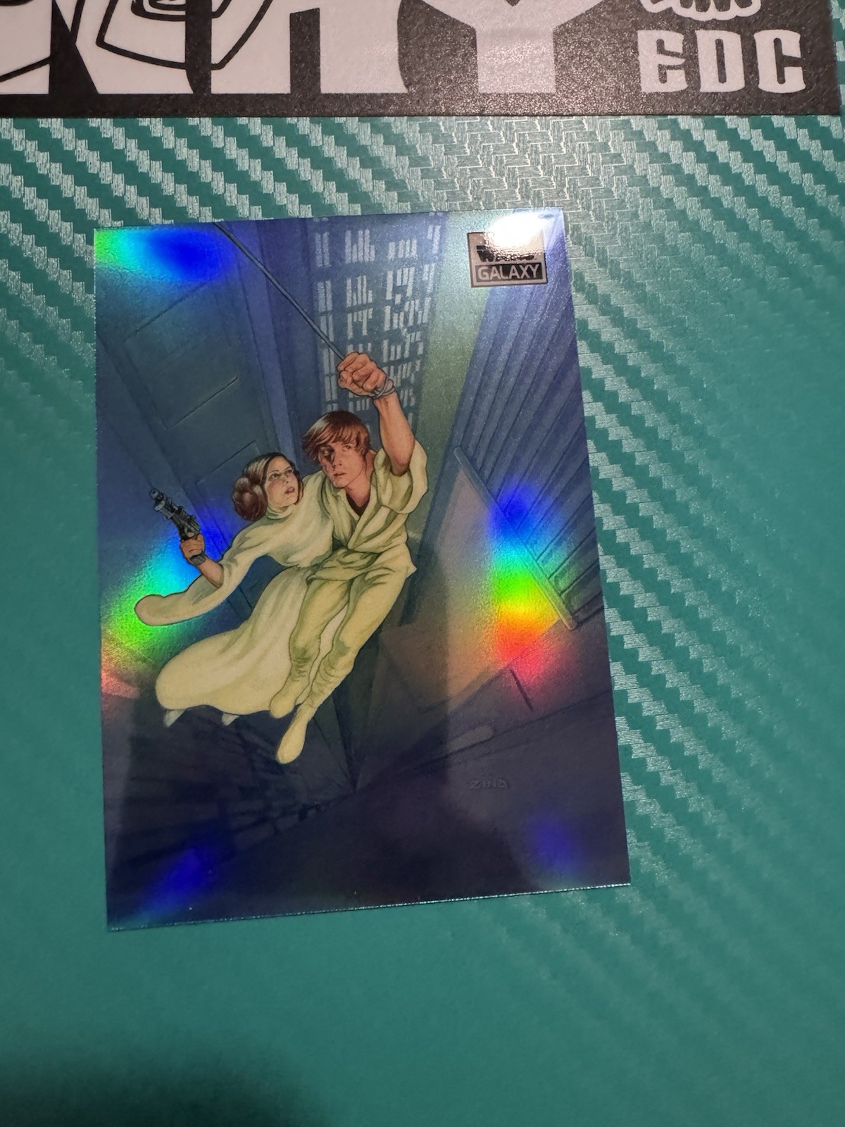 2021 Topps Star Wars Chrome Galaxy Refractor Leap Of Faith