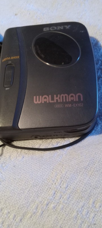 Vintage Sony Walkman WM-EX162 Cassette Player Mega Bass w/ head phones - Tested!
