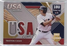 2020 Elite Extra Edition USA Baseball Material Gold 5/10 Triston Casas 1c0k