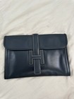 Hermes Vintage Navy Leather Jige Bag