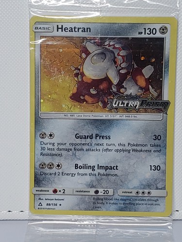 Heatran 88/156 SM Ultra Prism STAMPED SEALED Pokemon TCG NM EN