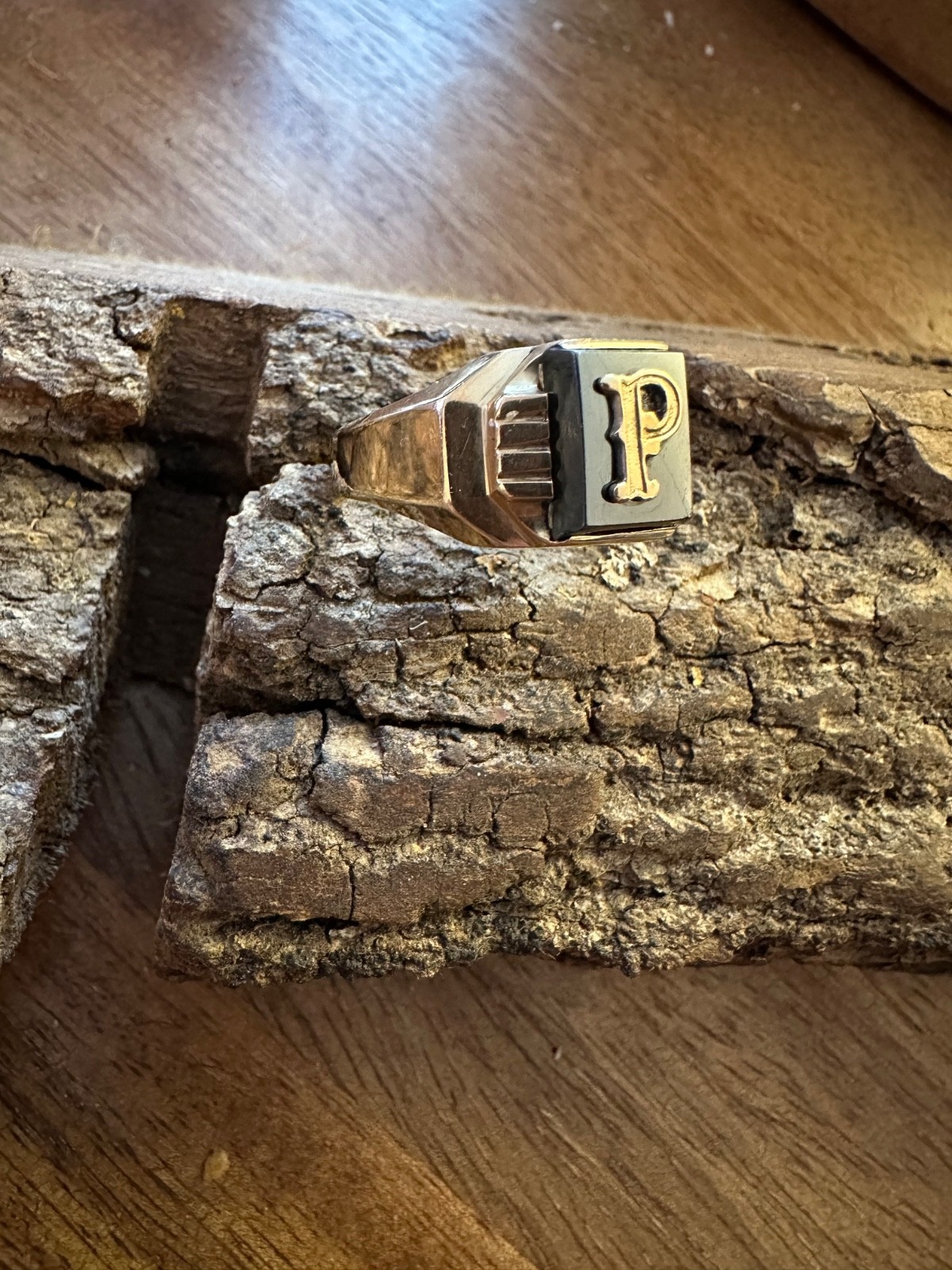 Vintage Statement Real 10K Solid Yellow Gold Init… - image 1