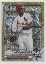 2021 Bowman Chrome Prospects Gold Shimmer Refractor 15/50 Jordan Walker 1v3