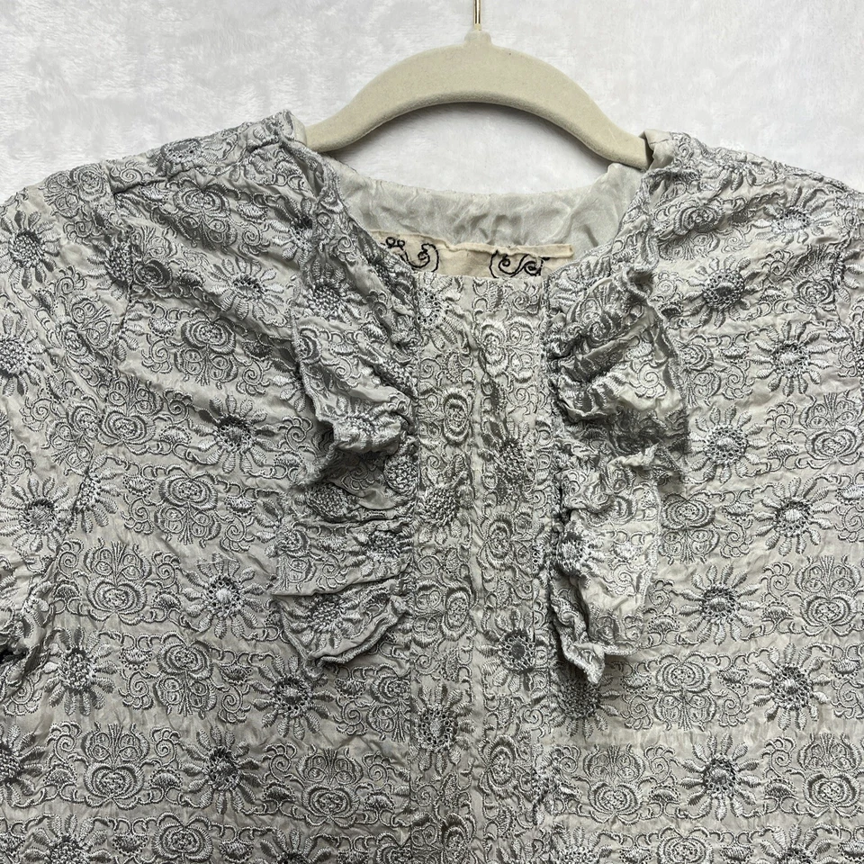 Pete & Greta Johnny Was Ruffle Dress Women’s S Silk Baby Doll Coquette Cottage - Image 2 of 4