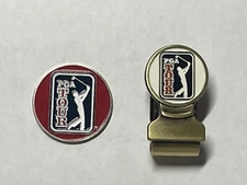 PGA Tour 1" Coin Style Golf Marker With PGA Tour Hat Clip - A Beauty!