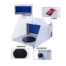 Portable Airbrush Spray Booth Hobby Craft Airbrush Paint Spray Booth LED Light