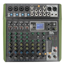 Seismic Audio 10 Channel Mixer Console with Bluetooth Streaming, USB and Effects