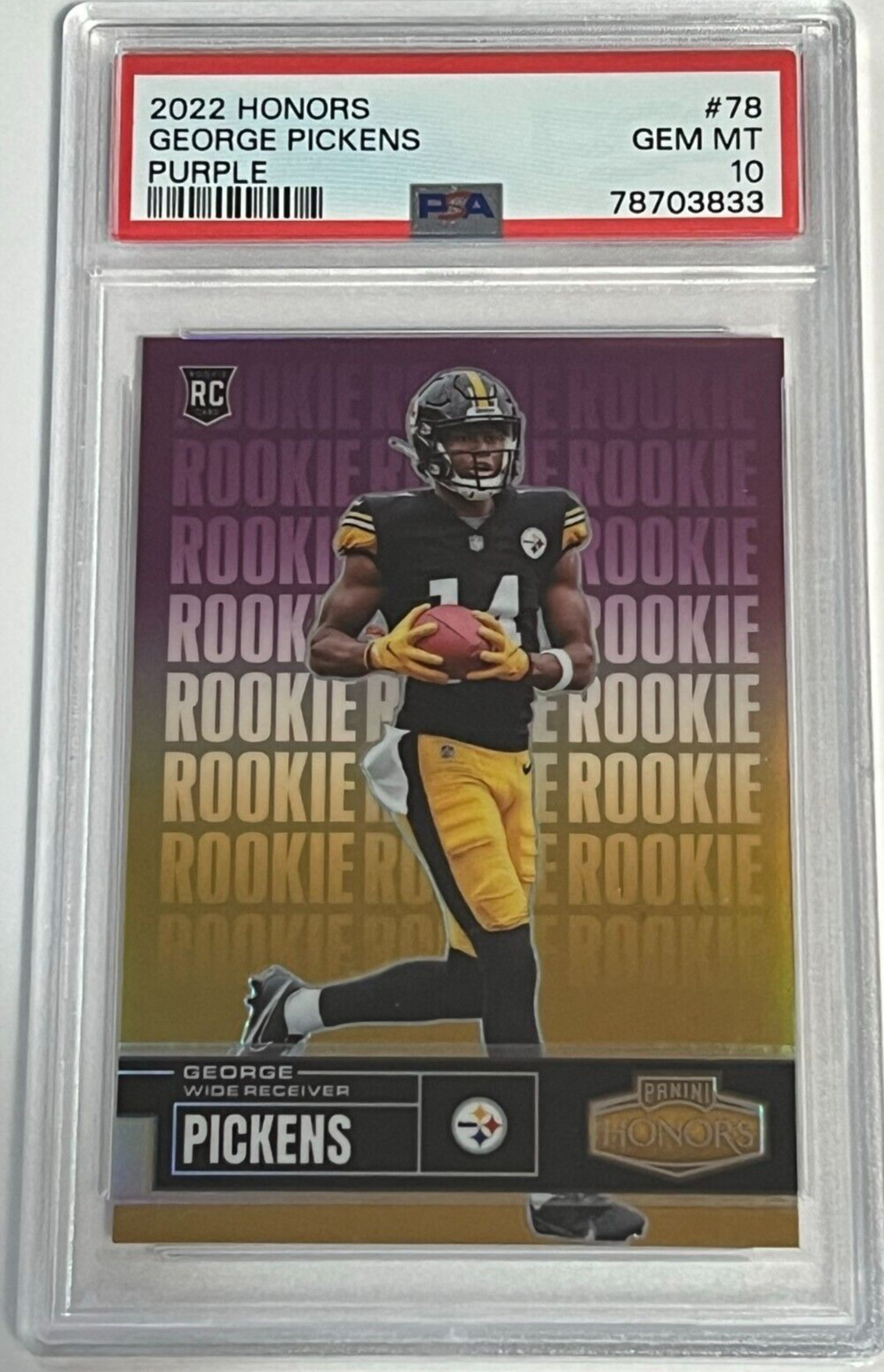 George Pickens Panini Honors #78 Purple