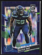 2023 Panini Donruss Optic Derick Hall Rated Rookie #291 Purple Shock Prizm