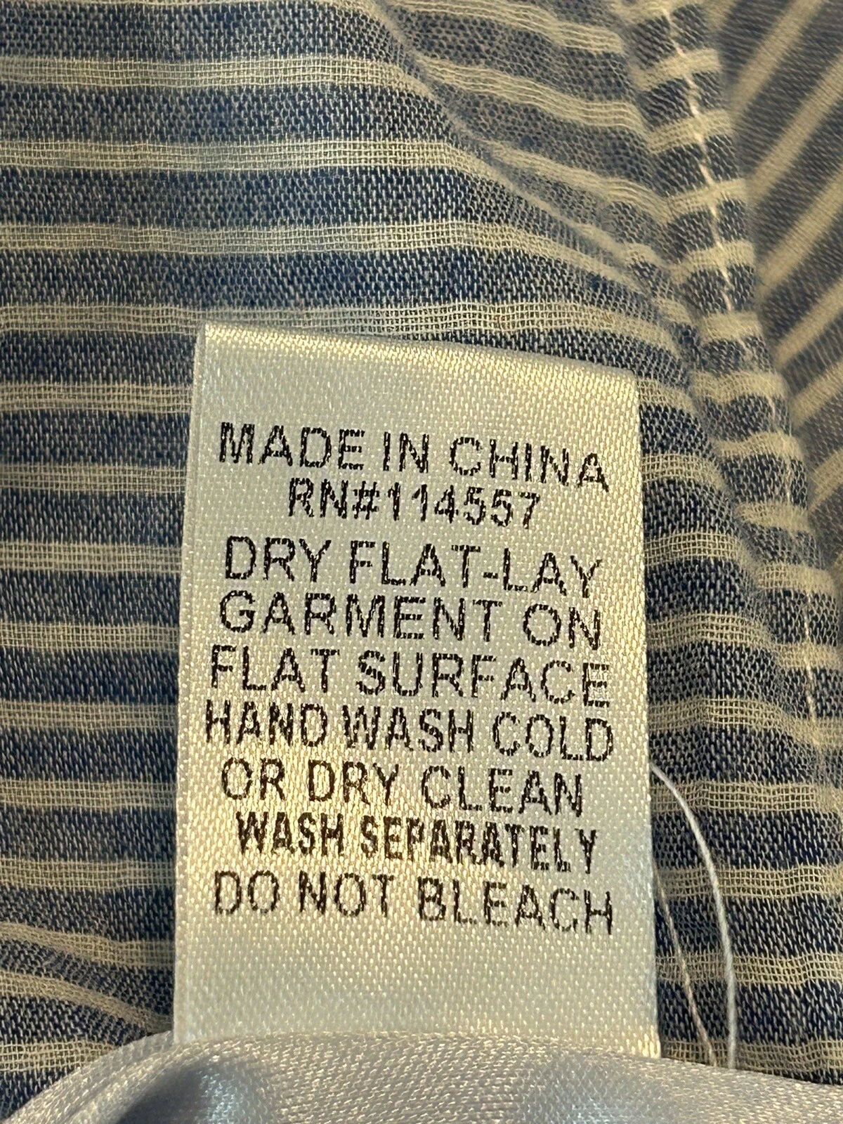 VETEMENTS Abito Cambio The Impeccabile Pig S Blu Bianco Righe Ricamato 100% Cotone