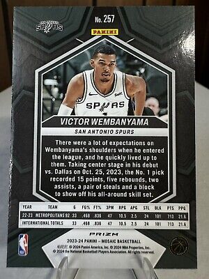 2023-24 Mosaic Victor Wembanyama Green Prizm Mosaic NBA 2023-24 Mosaic Victor Wembanyama Green Prizm Mosaic NBA