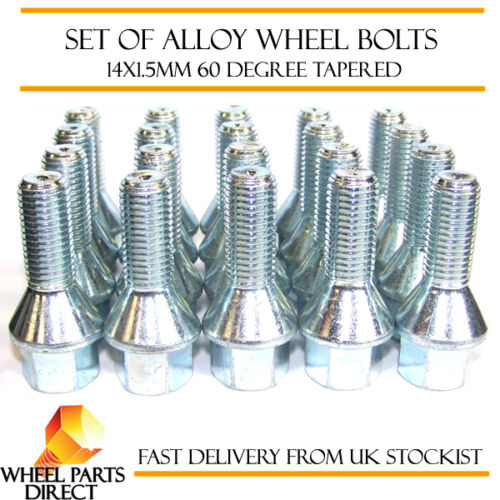 Alloy Wheel Bolts (20) 14x1.5 Nuts Tapered for VW Transporter T4 90-04 - Bild 1 von 1