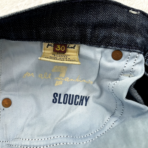 Jeans uomo 7 For All Mankind 30 blu lavaggio scuro denim elasticizzato slouchy - Foto 3 di 11