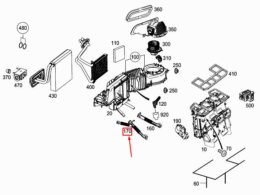 MERCEDES-BENZ SLK R172 Kondenswasser-Ablaufschlauch links A1728320594