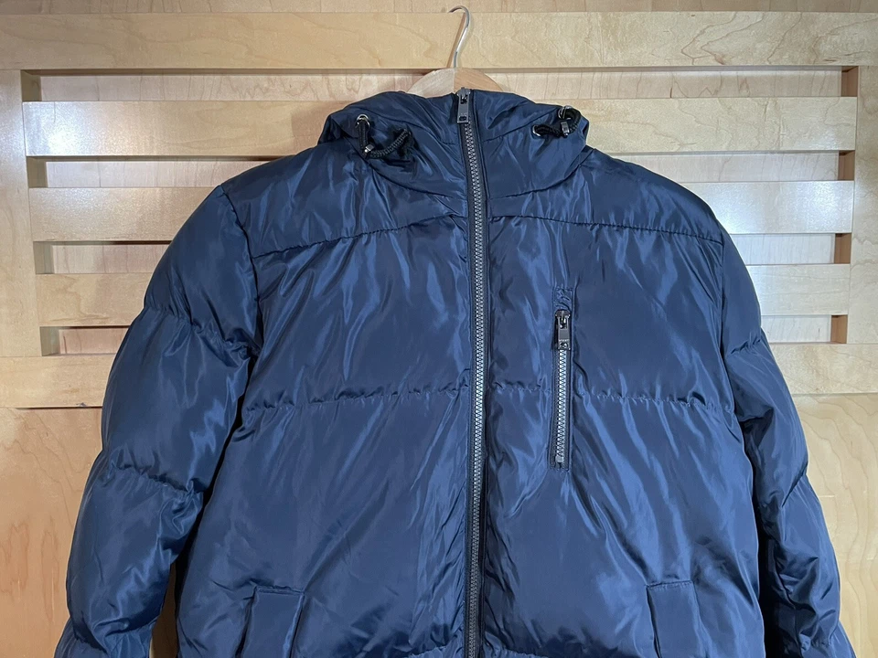 Orolay Women’s Duck Down Puffer Coat Jacket Size L Full Zip Hooded Drawstrings  - Image 2 of 4