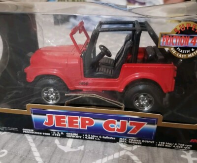 JEEP CJ7 RED DIECAST MODEL 1:32 Boxed, 1996, New-Ray Toys Super Friction Motor