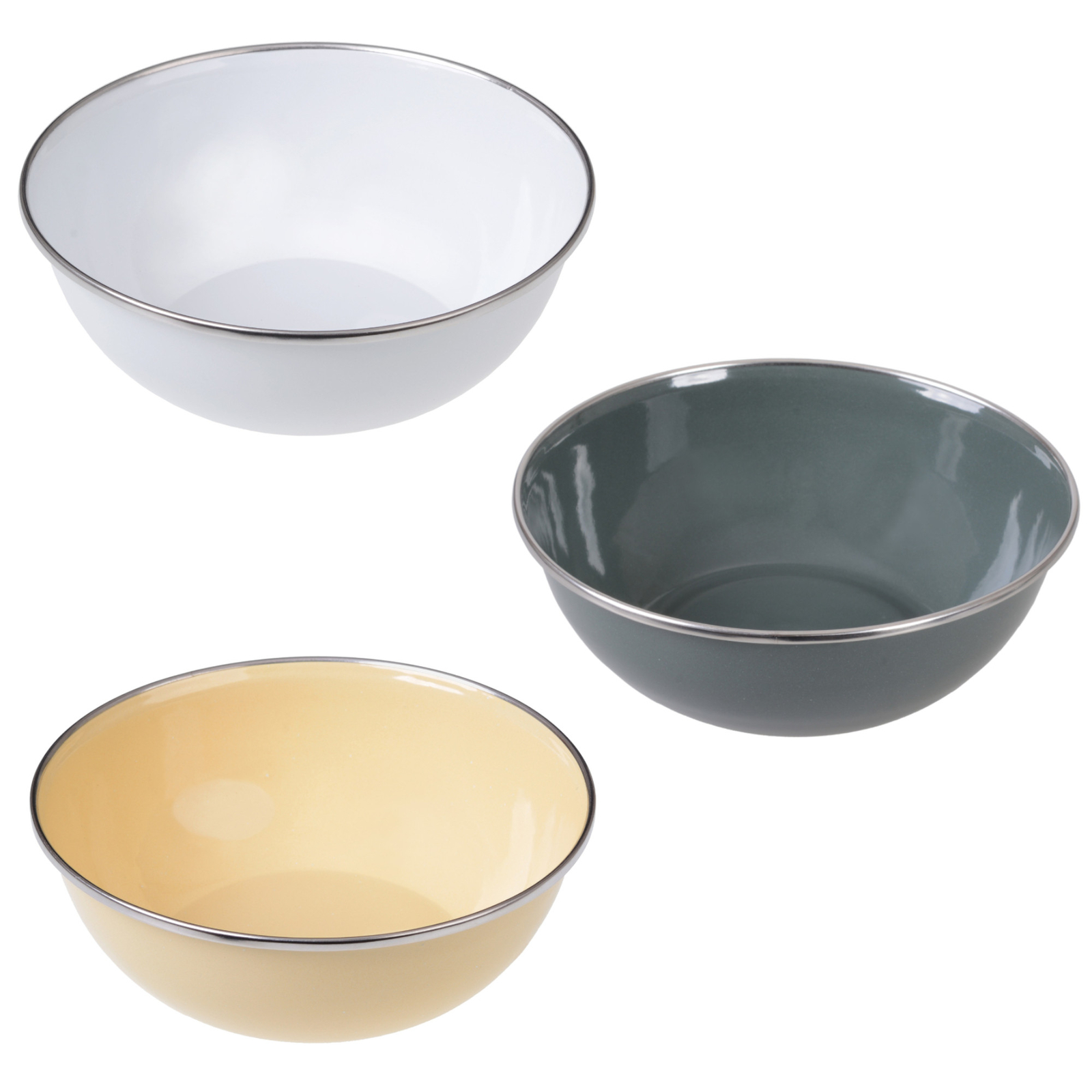 GRÄWE Camping Emaille Schüssel Ø 15 cm Schale Suppenschale Campinggeschirr