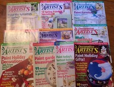 Decorative Artist's Workbook Tole Painting Magazines with Patterns Lot of 10
