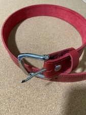 Red Stitch Buffalo Pure Leather Thick Belt Snaps Interchangeable Belt Buckles