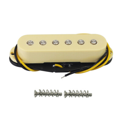 FLEOR Cream Single Coil Ceramic Magnet Mitte Guitar Pickup Fit ST Style 5-6K