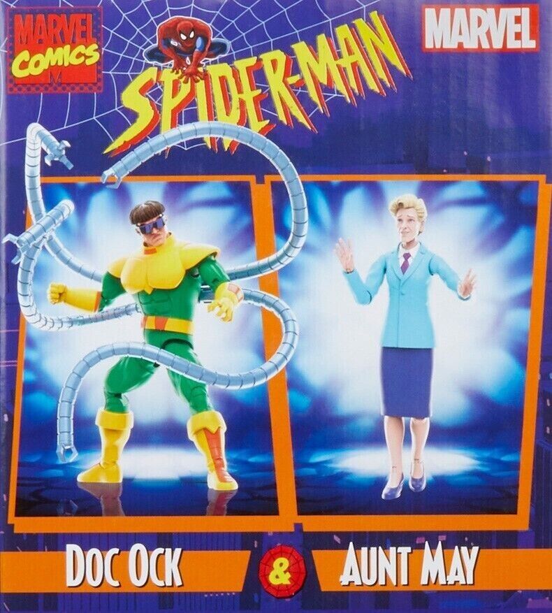 Hasbro Marvel Legends Series Doctor Octopus & Aunt May VHS Action Figure In  Hand