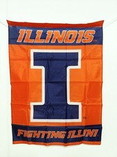 University of Illinois Fighting Illini 36 x 47 Inch Fan Flag NCAA by Wincraft