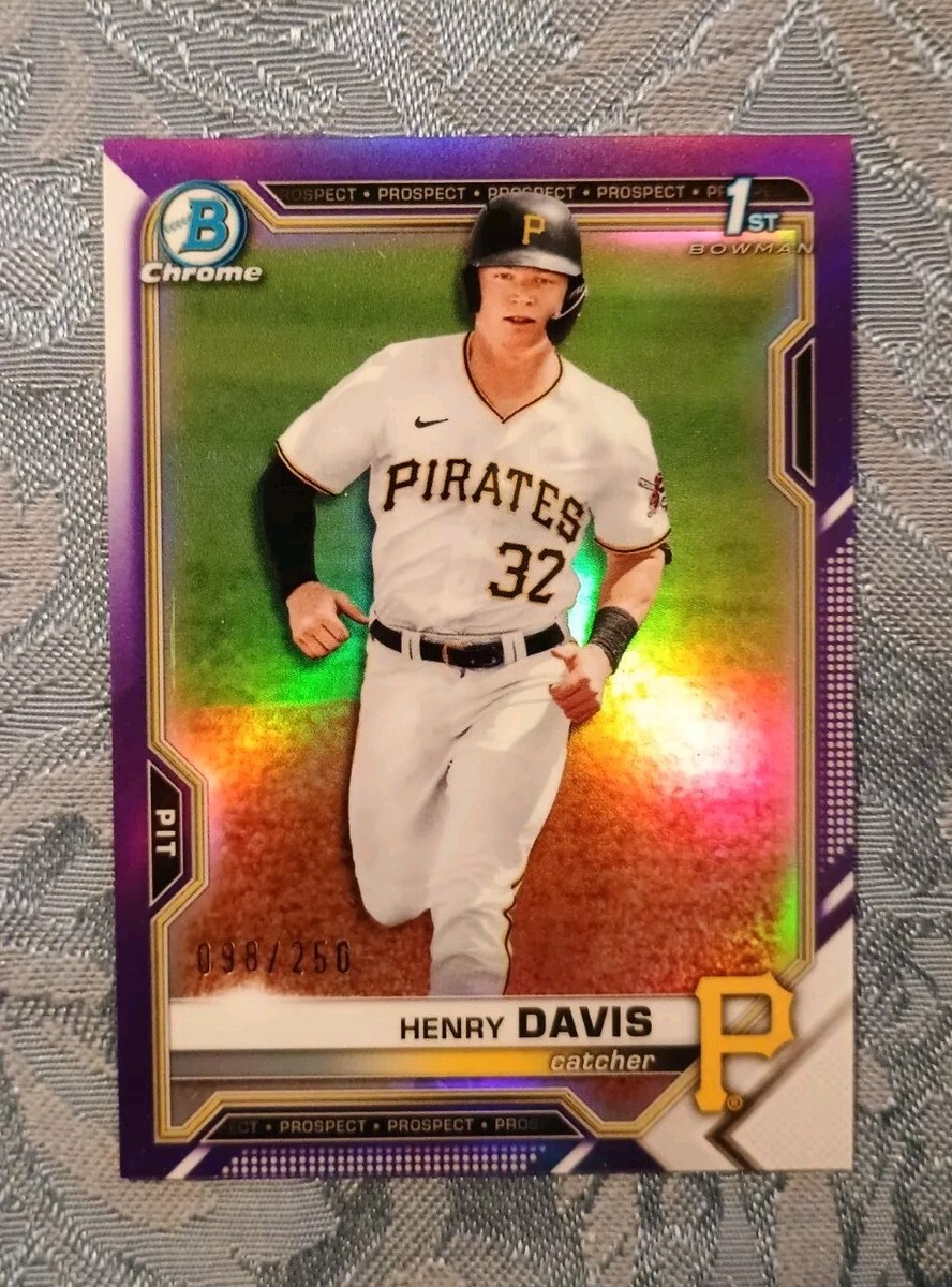2021 Bowman 1st Chrome Draft Henry Davis Purple Refractor /250 RC 