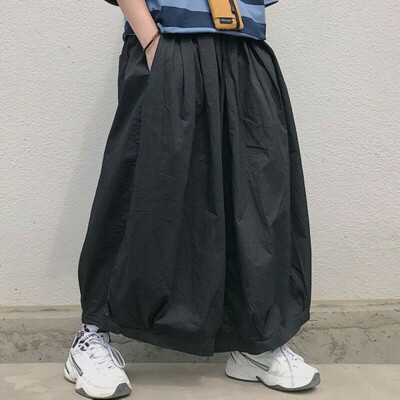 Donna Giapponese Harem Pantaloni Larghi Cargo Skateboard Pantaloni Elastico  Vita | eBay