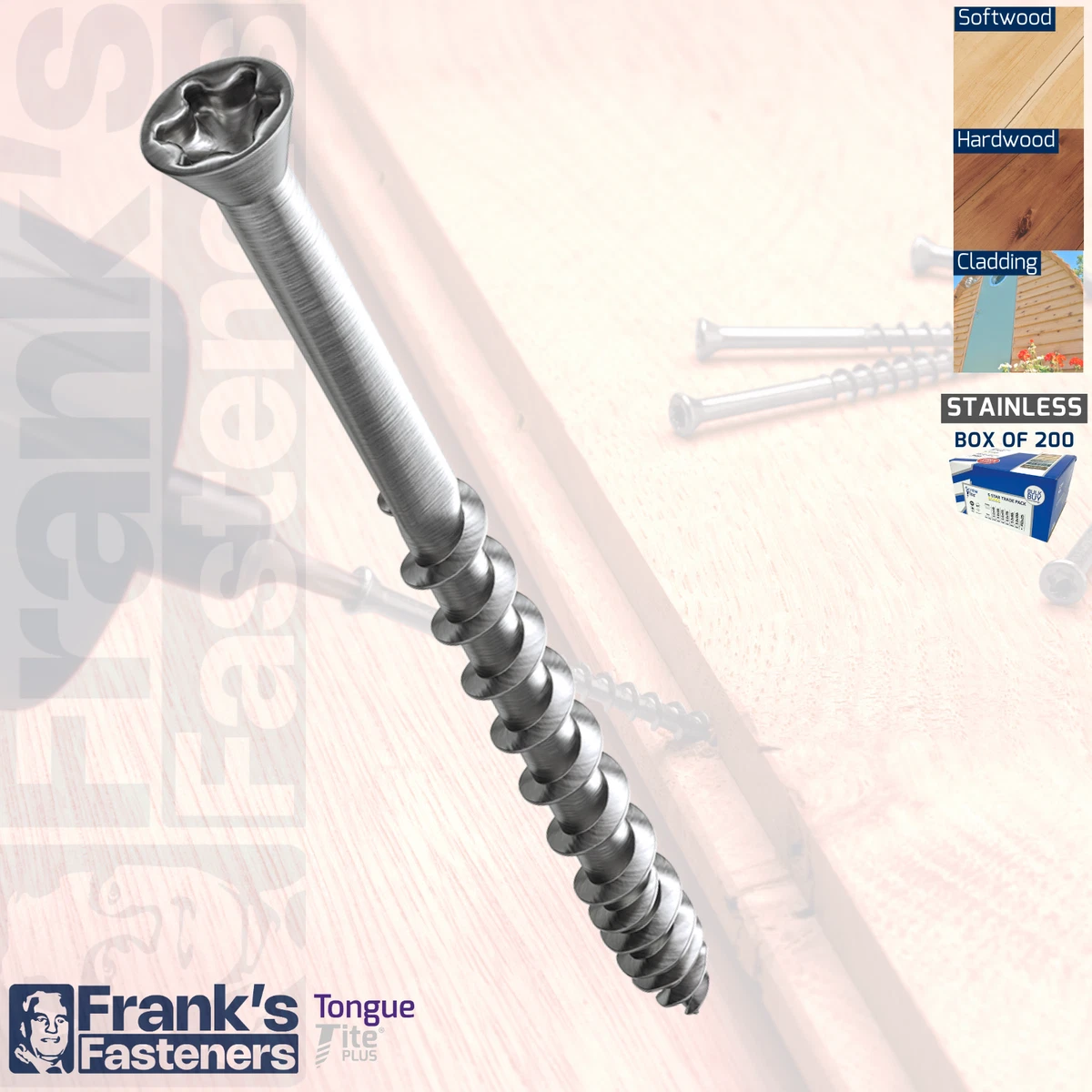 Lot De 600 Vis Inox 5x70 Mm – Autoperceuses Pour Bois, Bardage, Terrasse – N°2