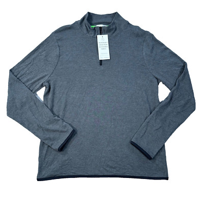Threads 4 Thought Quarter Zip Pullover Gray Stitch Fix Size Medium Long Sleeve