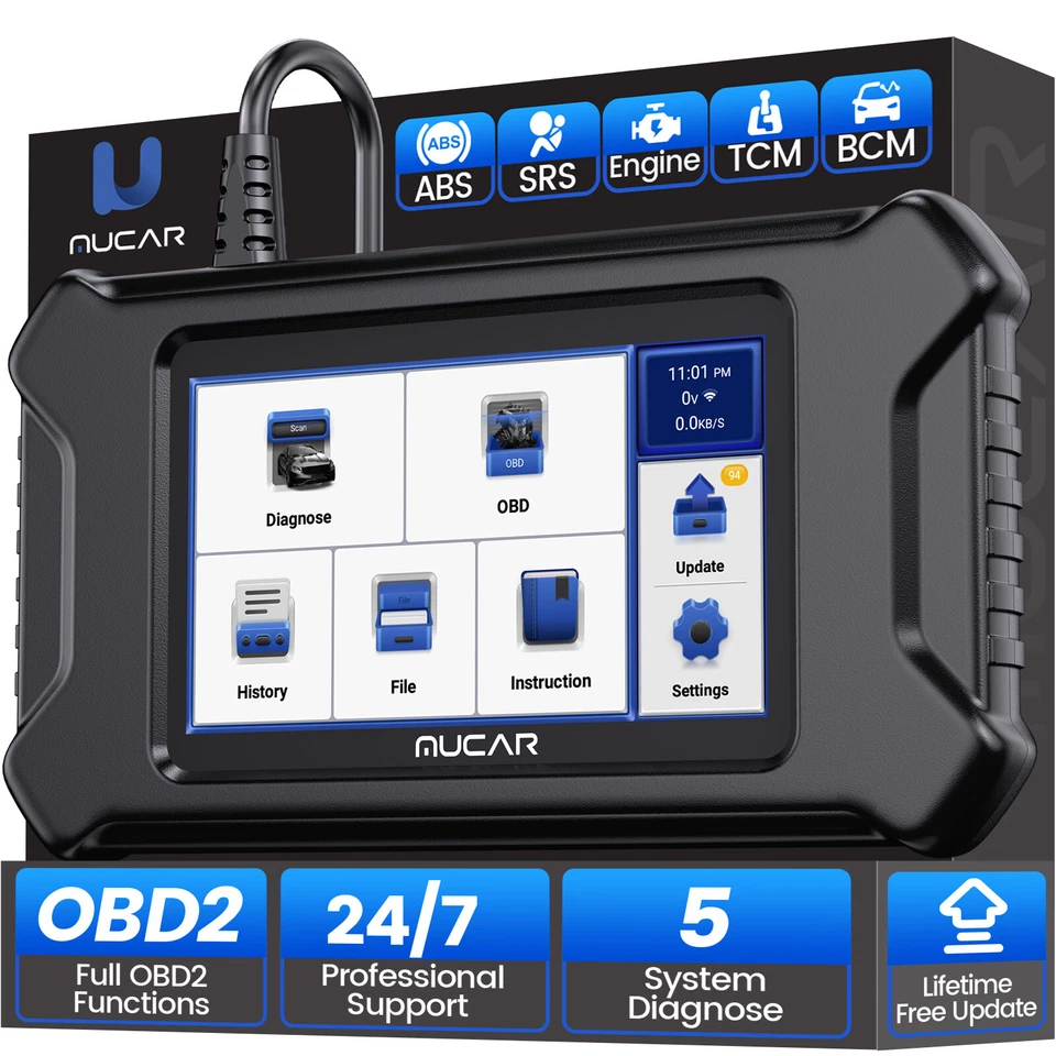 MUCAR CS5 Dispositivi Diagnostici Auto Scanner ABS SRS ECM TCM BCM VIN-Service Veicolo OBD2