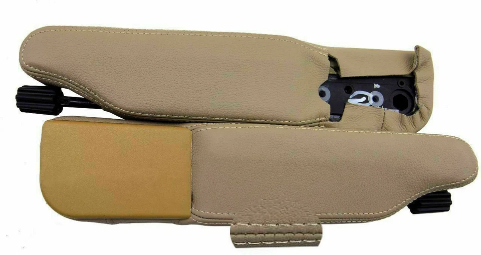 Capas de apoio de braço de couro sintético bege para Land Rover Range Rover P38 compatível com 96-02 - Imagem 4 de 4