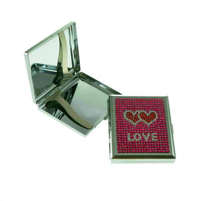 Coney Pink Love Bling Cigarette Case Double Sided Kingsize