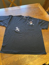 Bugs Bunny  Taz Embroidered Warner Bros. Baseball Pocket Shirt Sz XL