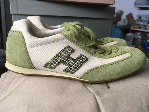 Ribasso!!! Sneakers Scarpe Hogan Donna Ragazza N.35 Bianco Verde | eBay