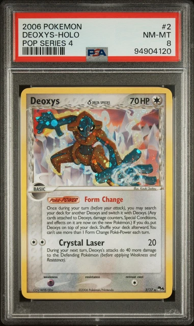 2006 POKEMON POP SERIES 4 #2 DEOXYS-HOLO PSA 8