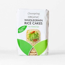 Clearspring Organic Rice Cakes - No Added Salt 130g Gluten Free