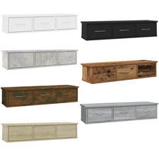 Wall-mounted Drawer Shelf Wall Rack Storage Cabinet Engineered Wood vidaXL